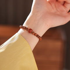 Cinnamon Glow Bead Bracelet