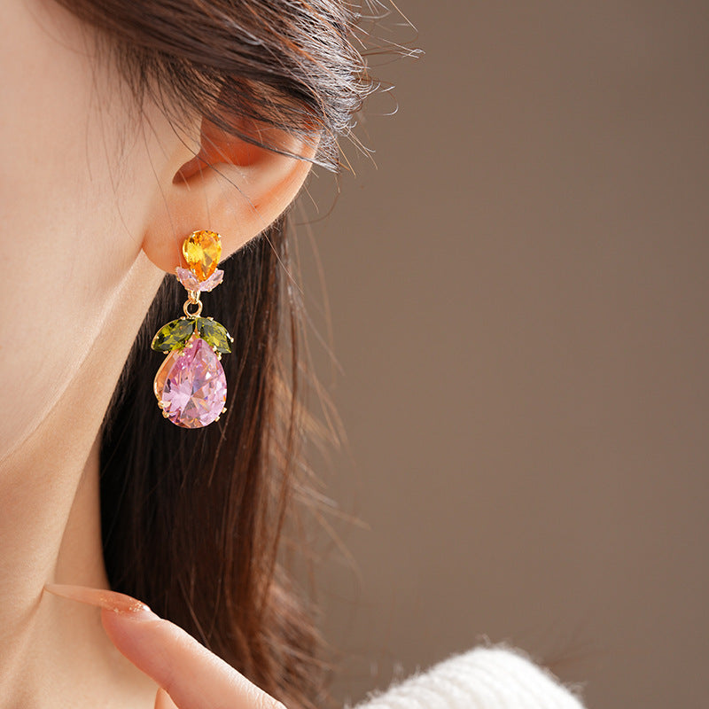 Celestial Leaf Zircon Drop Necklace Set