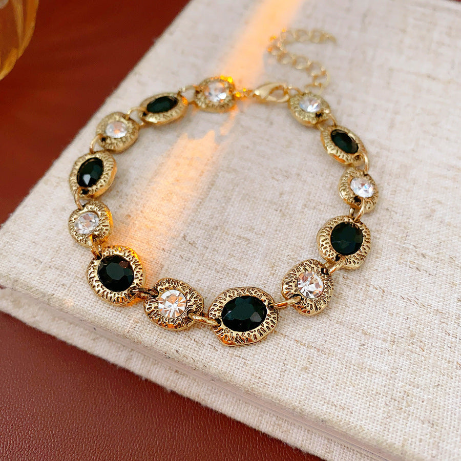 Crystal Bloom Bracelet Series – multiple floral variations displayed