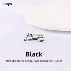 925 Silver Running Rings & Rhinestone Rondelle Spacers