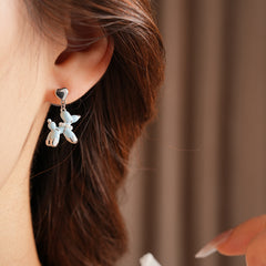 Blue Pup Pendant & Earrings Set