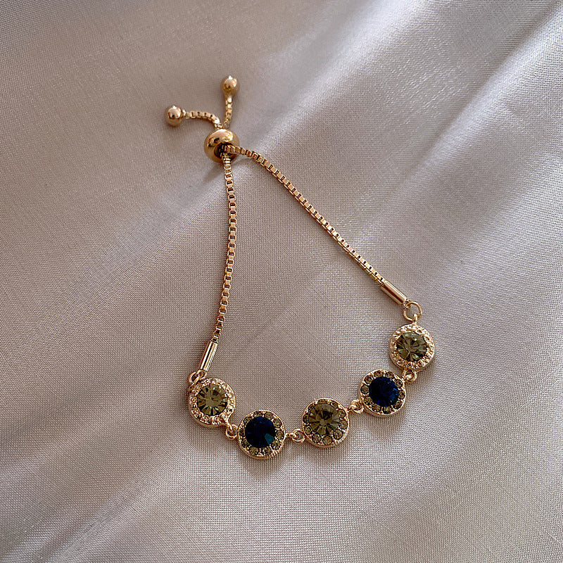 Crystal Bloom Bracelet Series – multiple floral variations displayed