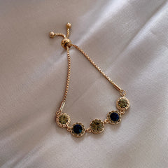 Crystal Bloom Bracelet Series – multiple floral variations displayed