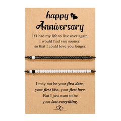 MorseBond Duo — Black & White Love Bracelets