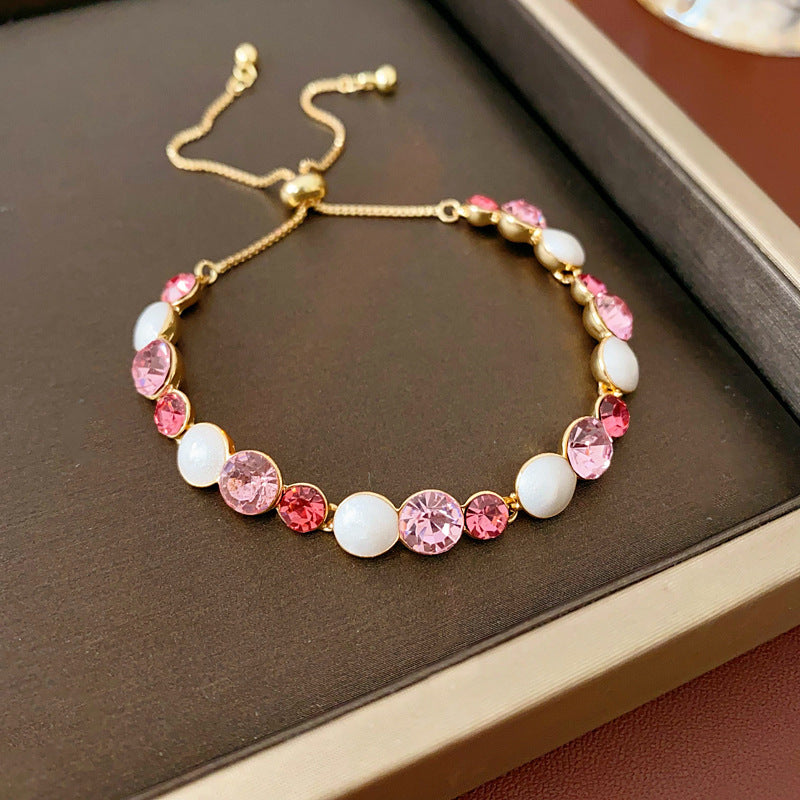 Crystal Bloom Bracelet Series – multiple floral variations displayed