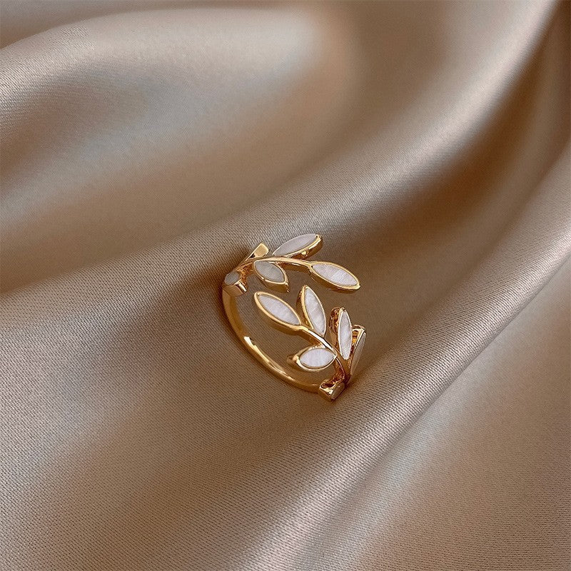 Baroque Pearl Tulip Open Ring – Korean Sweet Chic Series