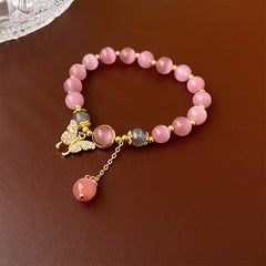 Multi-style cat’s eye and pearl bracelet collection – chic women’s accessories