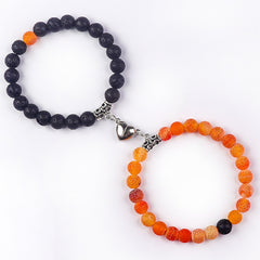 Bonded Hearts Duo · Couple Beaded Bracelets