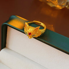 Vintage Open Ring Series – copper adjustable rings with floral, geometric, enamel, and zircon designs in retro chic style
