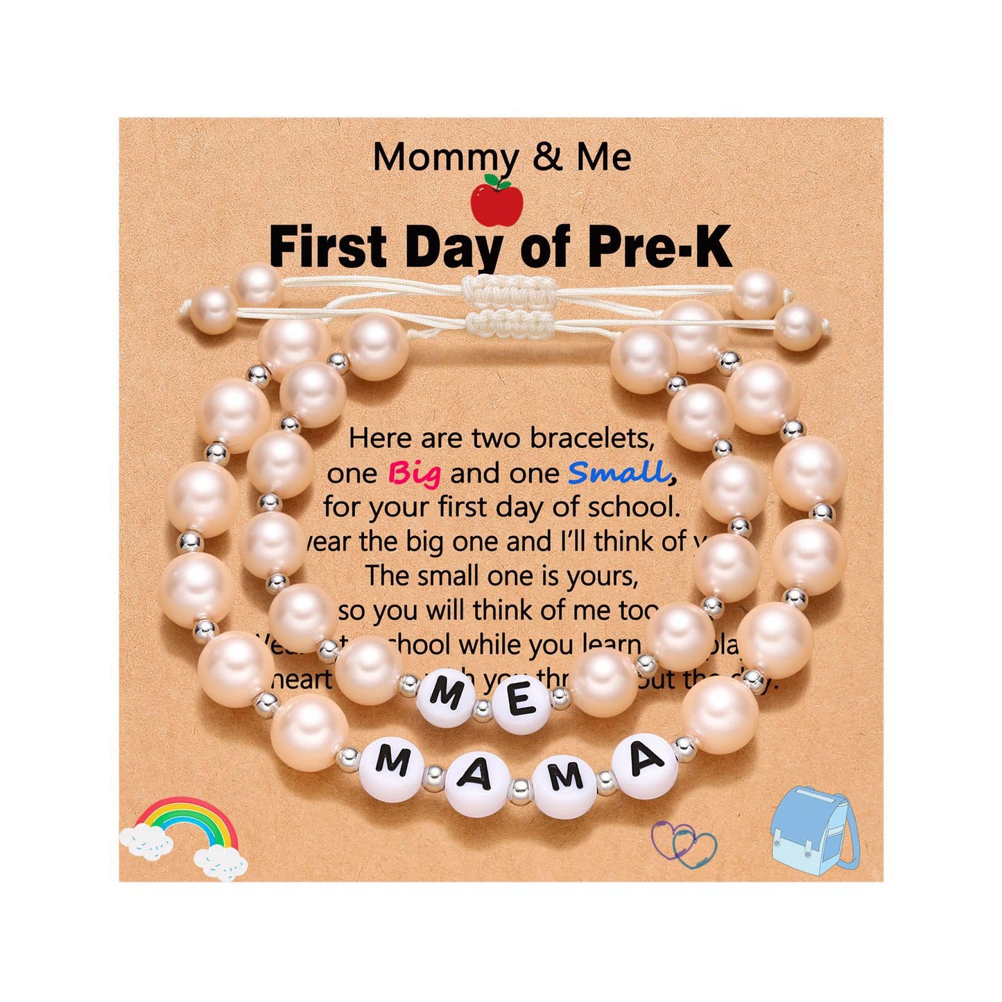 Mommy & Me First-Day Duo · Mother–Daughter Beaded Bracelets