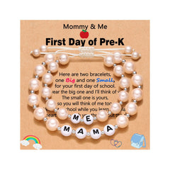 Mommy & Me First-Day Duo · Mother–Daughter Beaded Bracelets