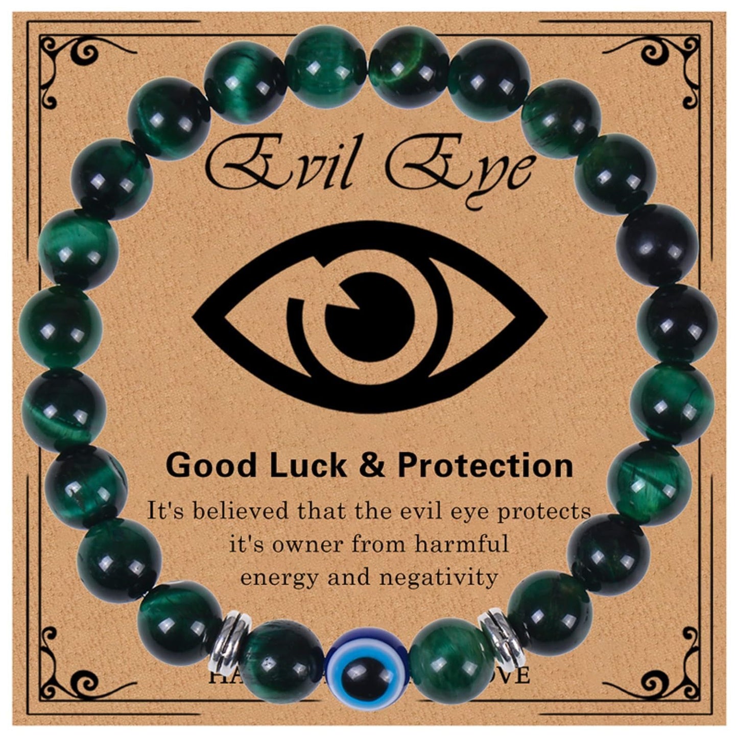 Guardian Gaze · Natural Stone Evil Eye Bracelet