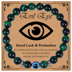 Guardian Gaze · Natural Stone Evil Eye Bracelet
