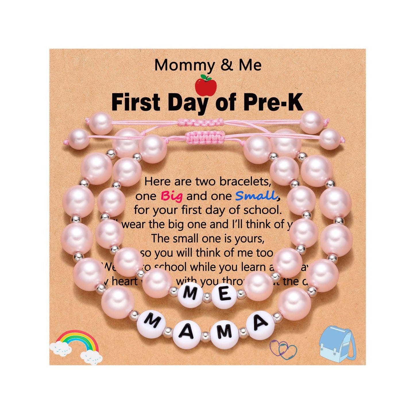 Mommy & Me First-Day Duo · Mother–Daughter Beaded Bracelets
