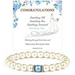 Blessed Pearl Cross Charm Bracelet — First Communion & Baptism Gift