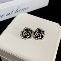 Camellia & Bow Earring Collection – Chic Light Luxury Retro Series