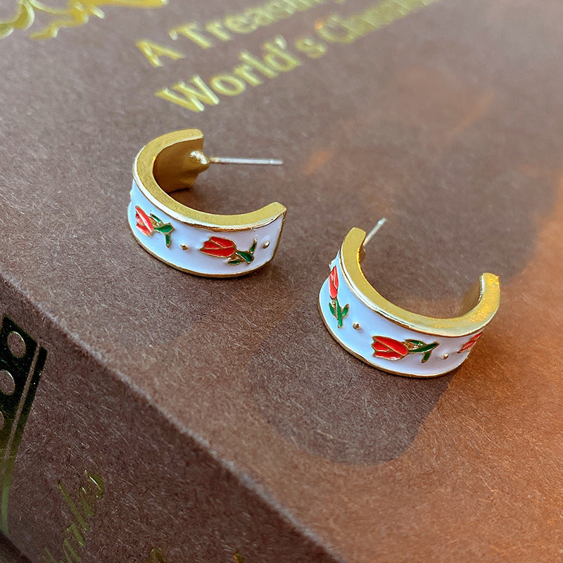 Camellia & Bow Earring Collection – Chic Light Luxury Retro Series