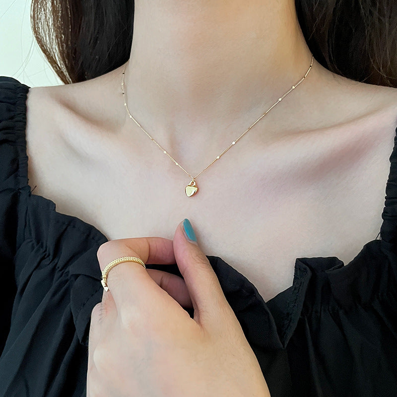Pearl Heart Necklace Series – multiple double-layer variations displayed