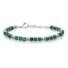 Boho Drift · Natural Stone Disc Chain Bracelets