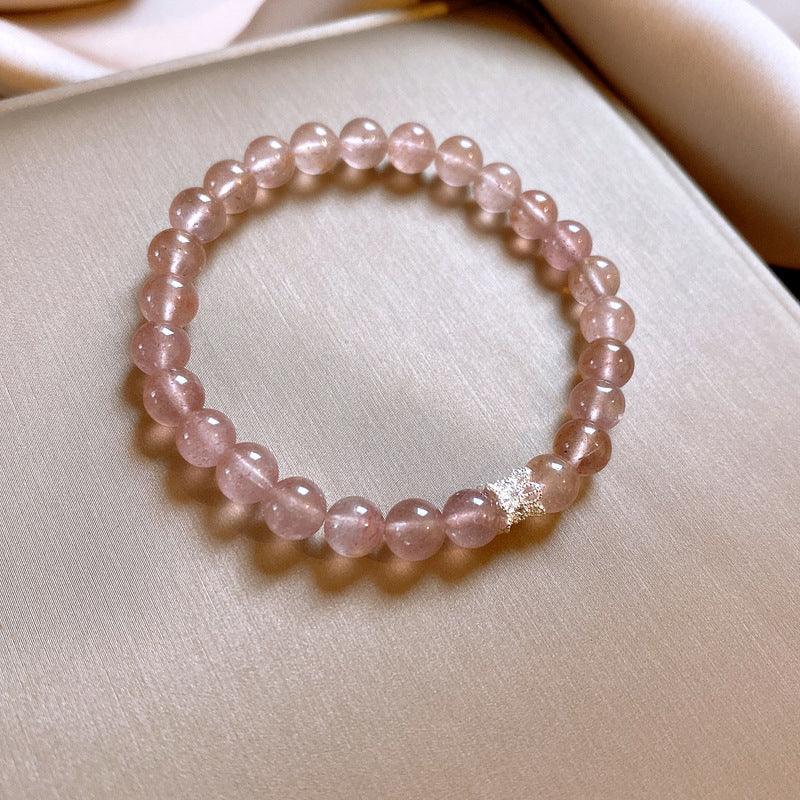 Oriental Crystal Bead Bracelet Series – Natural White & Yellow Gemstones, Retro Chic Elegance