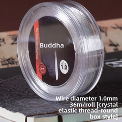 Crystal Elastic Beading Cord – Clear Stretch Jewelry String (0.5–1.5 mm, 5–120 m)