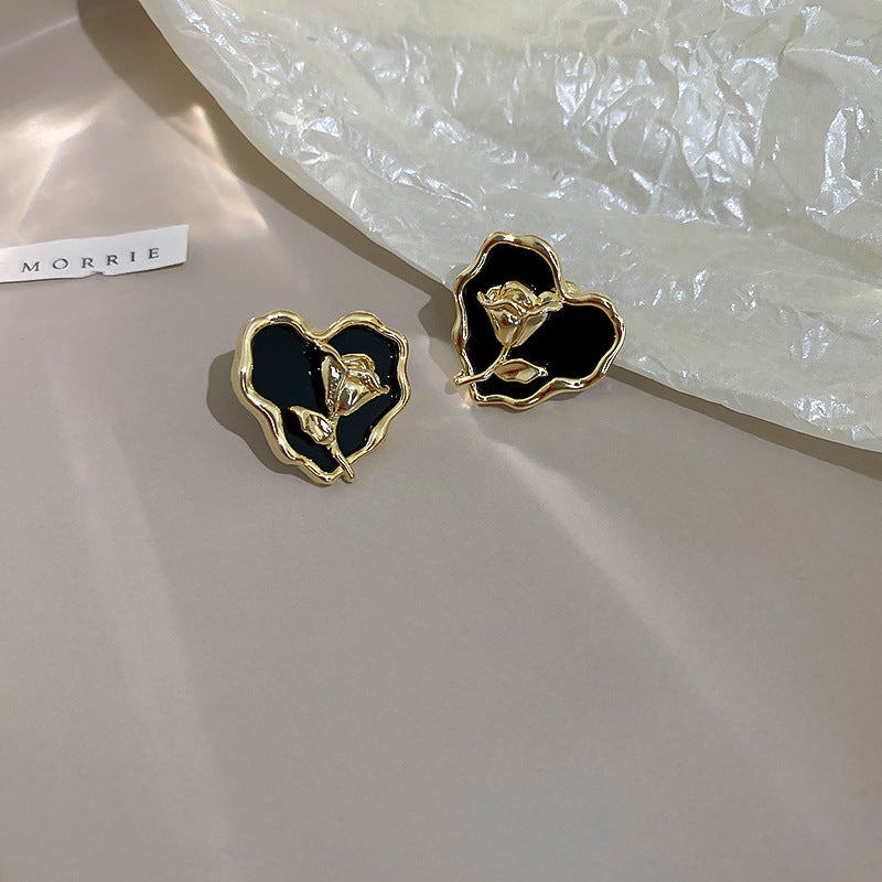 Camellia & Bow Earring Collection – Chic Light Luxury Retro Series