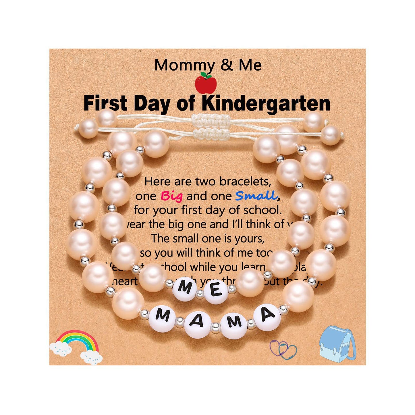 Mommy & Me First-Day Duo · Mother–Daughter Beaded Bracelets