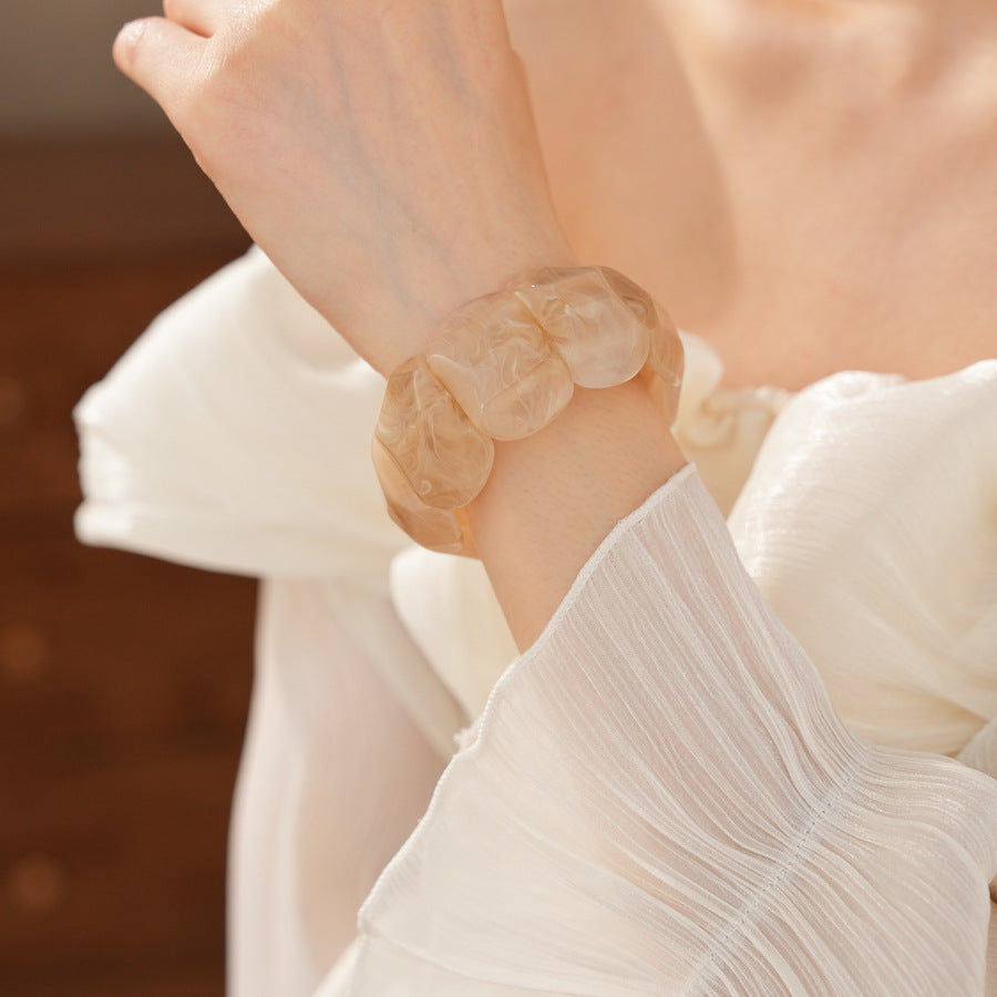 Marbled Elegance Acrylic Bangle