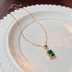 Versatile Minimalist Titanium Steel Pearl Pendant Necklace