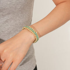 braided pearl crystal bracelet