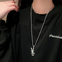 Versatile Minimalist Titanium Steel Pearl Pendant Necklace