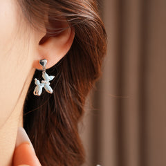 Blue Pup Pendant & Earrings Set