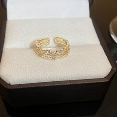 Baroque Pearl Tulip Open Ring – Korean Sweet Chic Series