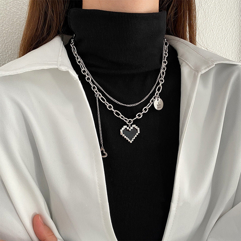 Versatile Minimalist Titanium Steel Pearl Pendant Necklace