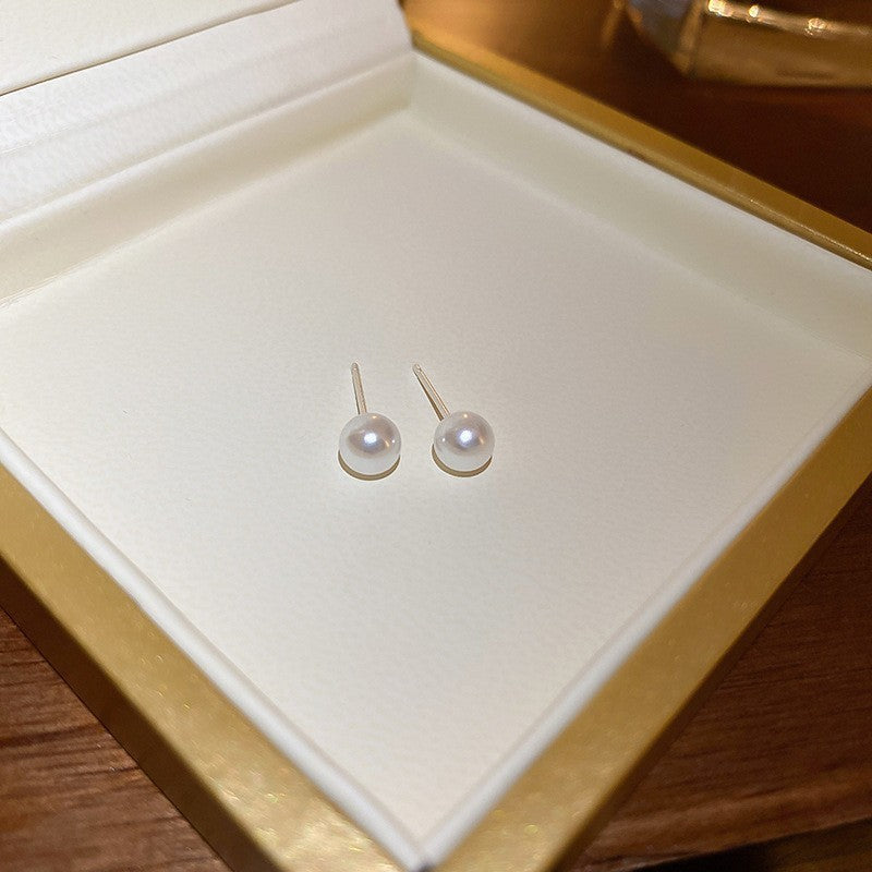 Vintage Pearl Stud Earrings Series – Courtly Chic Light Luxury