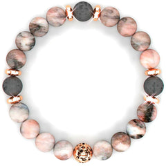 Blush Serenity — Rose Gold Lava Diffuser Bracelet