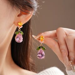 Celestial Leaf Zircon Drop Necklace Set