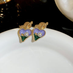 Vintage Pearl Stud Earrings Series – Courtly Chic Light Luxury
