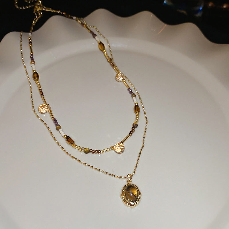 Sun pendant beaded necklace collection — multiple styles displayed
