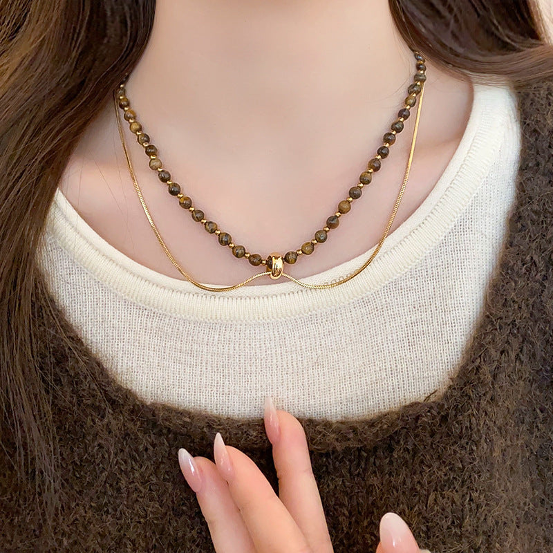 Aurora Gold Collarbone Necklace