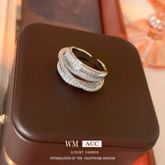 Baroque Pearl Tulip Open Ring with golden tulip flower design – Korean sweet chic adjustable jewelry
