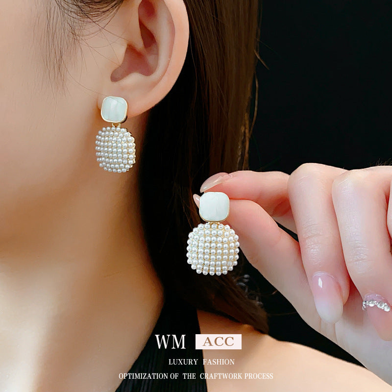 Vintage Pearl Stud Earrings Series – Courtly Chic Light Luxury
