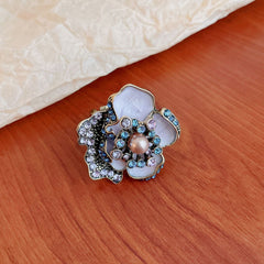 Baroque Pearl Tulip Open Ring – Korean Sweet Chic Series
