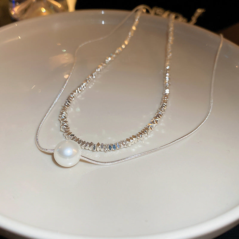 Artificial Silver Fragment Pearl Choker