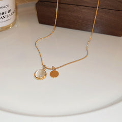 Cat’s Eye Letter Series – Gold-Plated Cylinder Pendant Necklaces with Zircon