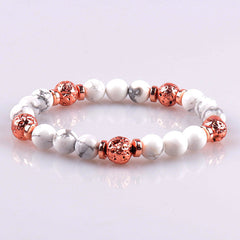 Blush Serenity — Rose Gold Lava Diffuser Bracelet