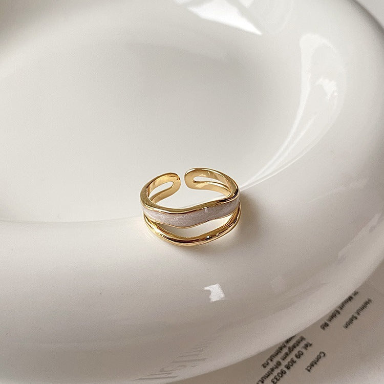 Baroque Pearl Tulip Open Ring – Korean Sweet Chic Series