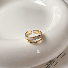 Baroque Pearl Tulip Open Ring – Korean Sweet Chic Series