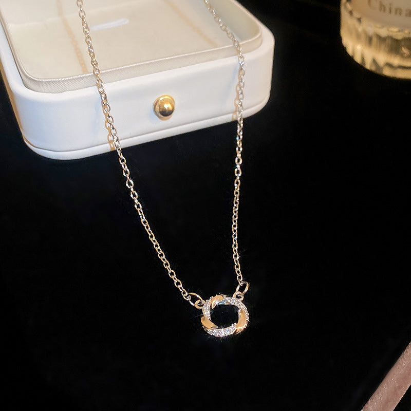 Versatile Minimalist Titanium Steel Pearl Pendant Necklace