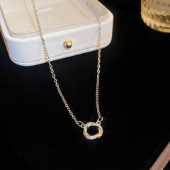 Versatile Minimalist Titanium Steel Pearl Pendant Necklace